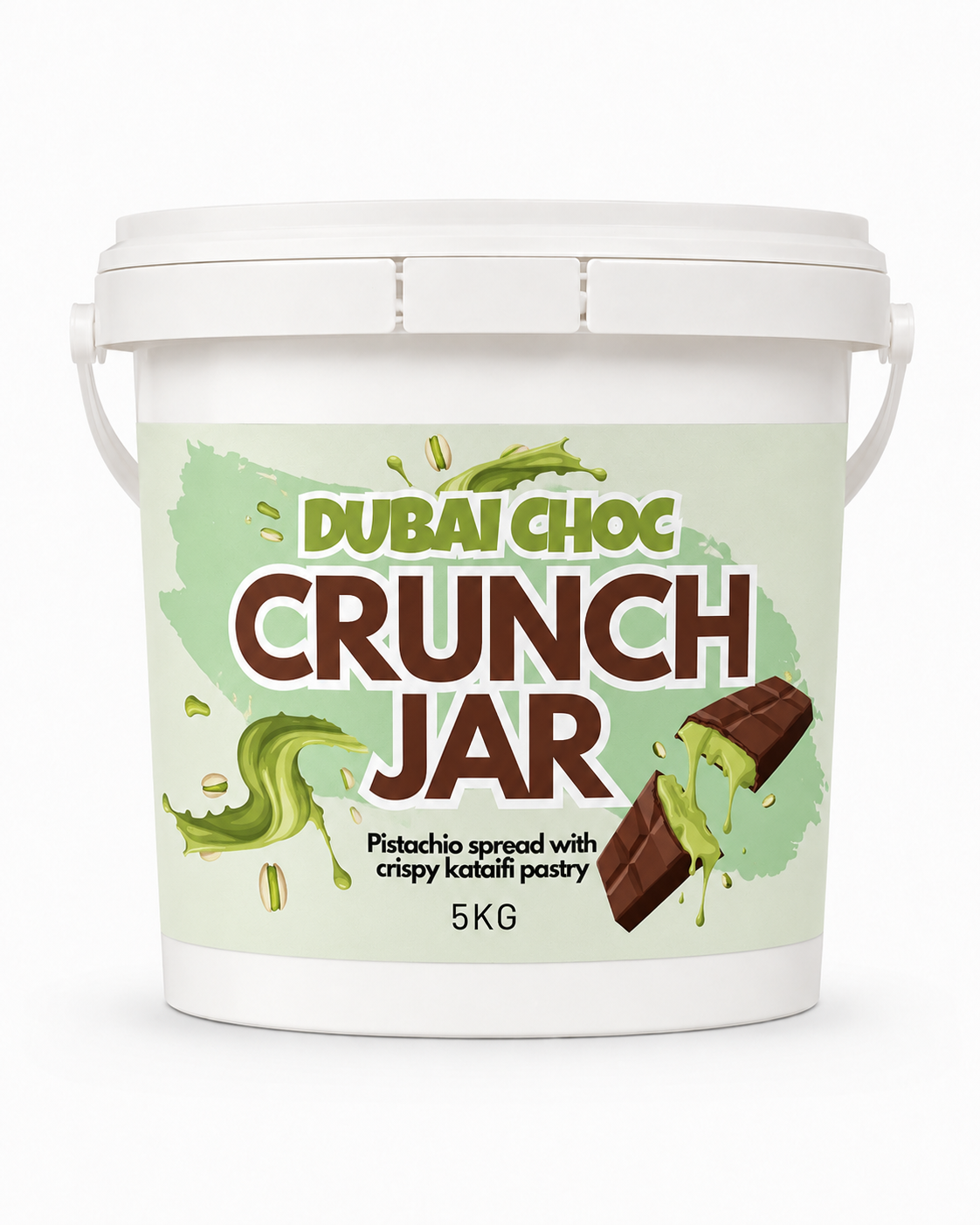 5KG Dubai Choc Crunch Jar | Pistachio & Kataifi Spread